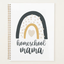 Homeschool Mama Boho Rainbow Heart