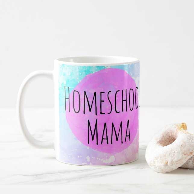 Homeschool Mama Funny Mum Coffee Mug (With Donut)