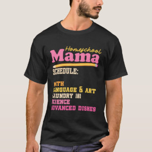 Homeschool Mama Home School Homeschooling Mum Moth T-Shirt