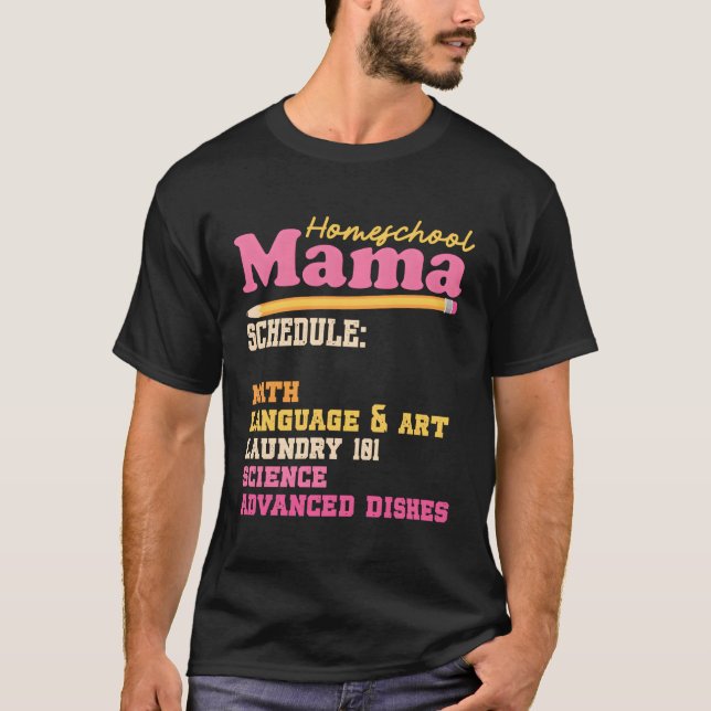 Homeschool Mama Home School Homeschooling Mum Moth T-Shirt (Front)