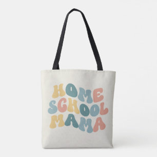 Homeschool Mama Retro Custom Colours Tote Bag
