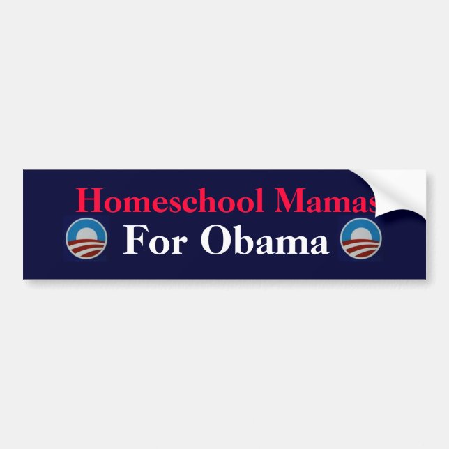 Homeschool Mamas  For Obama Bumper Sticker (Front)