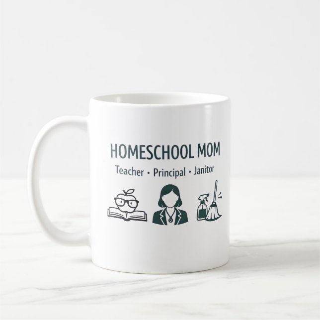 Homeschool Mom's Personalized Mug (Left)