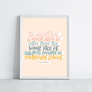 Homeschool Motivational Quote Art Poster