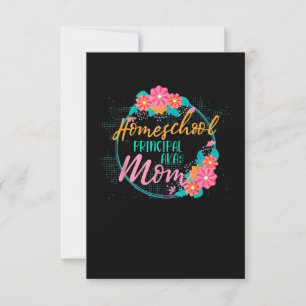 Homeschool Mum Gift Funny Home School Principal RSVP Card