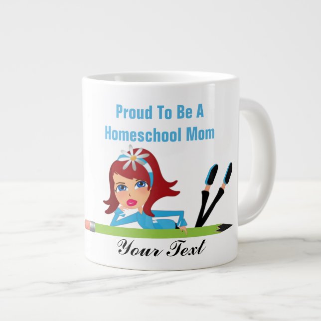 Homeschool Mum  - Jumbo Mug (Front Right)