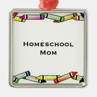 Homeschool Mum Metal Ornament
