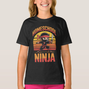 : Homeschool Ninja Kids – Cute Chibi Ninja T-Shirt