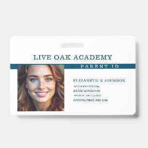 Homeschool Parent ID Badge Classic Blue