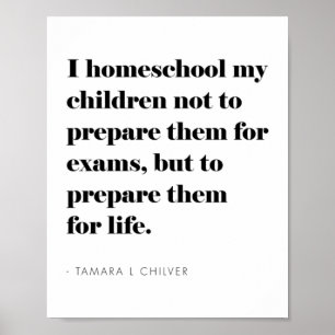Homeschool Quote Inspirational Modern Minimalist Poster