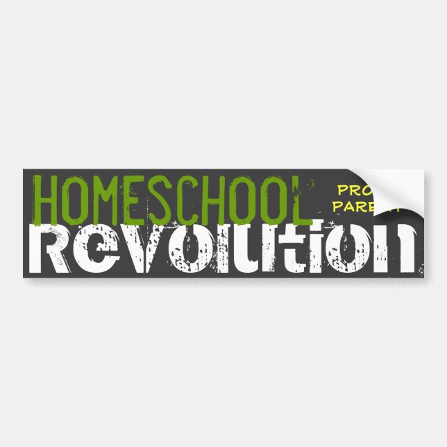 Homeschool Revolution Proud Parent Bumper Sticker (Front)