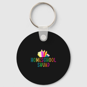 Homeschool squad learning pencils education key ring