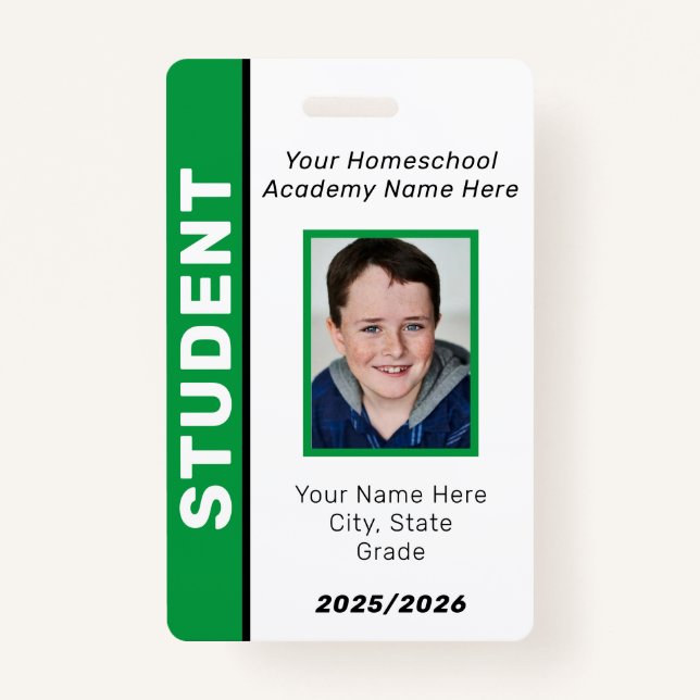 Homeschool Student ID Badge (Front)