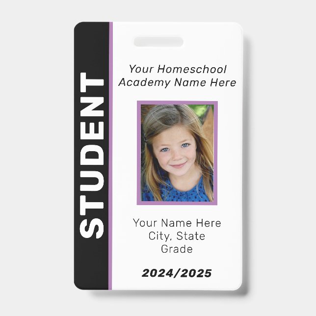 Homeschool Student ID Badge (Front)
