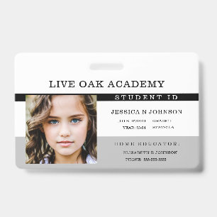 Homeschool Student ID Badge   Timeless Black