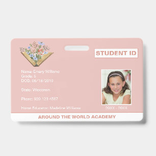 Homeschool Student ID Book Design Badge