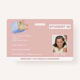 Homeschool Student ID Book Design Badge ID Badge