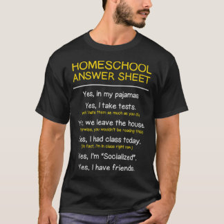Homeschool Student Kids funny study at home T-Shirt