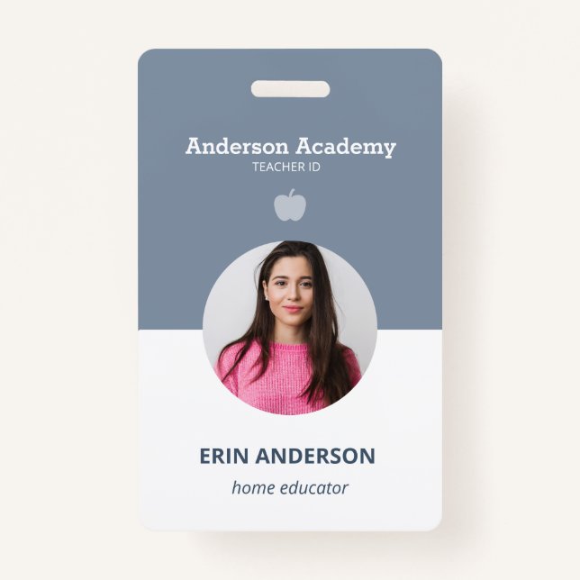 Homeschool Student or Teacher Parent Photo ID ID Badge (Front)