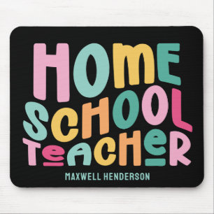 Homeschool Teacher Colourful Text Mouse Pad