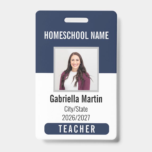 Homeschool Teacher ID Badge (Front)