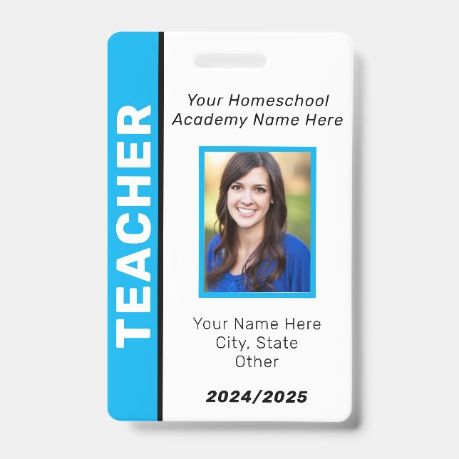 Homeschool Teacher ID Badge (Front)