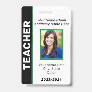 Homeschool Teacher ID Badge