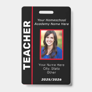 Homeschool Teacher ID Badge