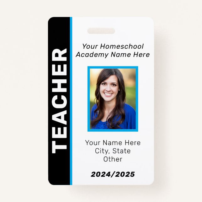 Homeschool Teacher ID Badge (Front)