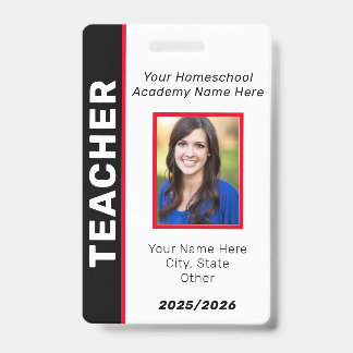 Homeschool Teacher ID Badge