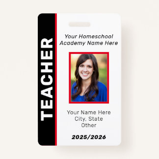 Homeschool Teacher ID Badge
