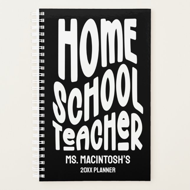 Homeschool Teacher Minimalist Text Planner (Front)