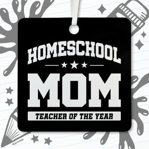 Homeschool Teacher of the Year Home School Mum Metal Tree Decoration