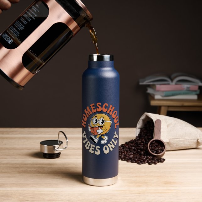 Homeschool Vibes Only Water Bottle (Coffee (Rotated))