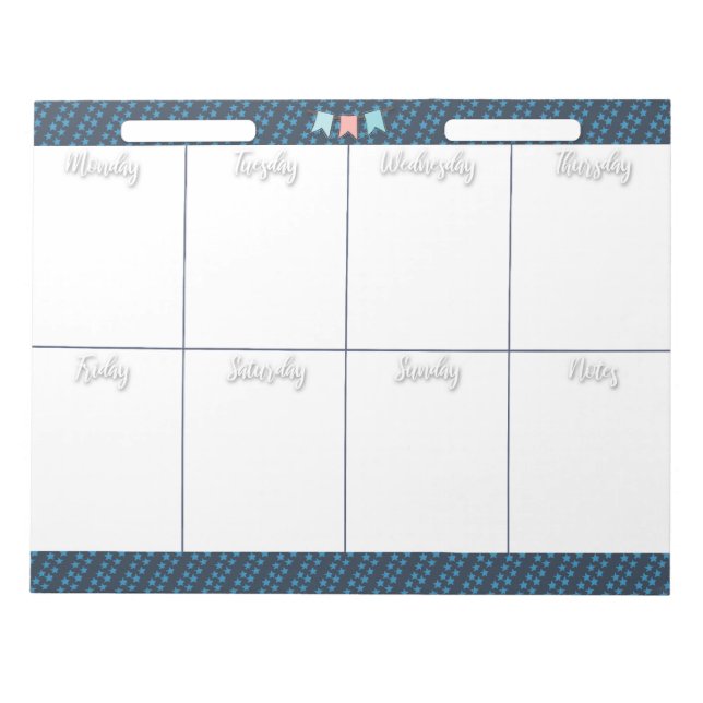 HOMESCHOOL WEEKLY PLANNER notepad (Front)