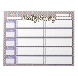 HOMESCHOOL WEEKLY PLANNER TWO CATEGORIESnotepad Notepad