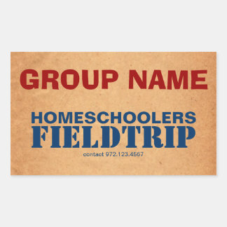 Homeschooler Field Trip Rectangular Sticker