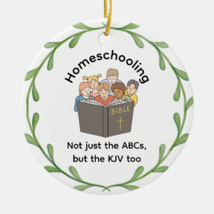 Homeschooling Co-Op Not Just The ABCs Ceramic Ornament