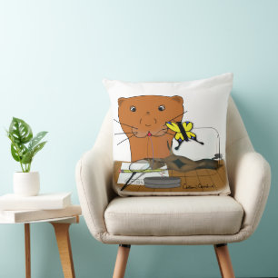 Homeschooling Oliver The Otter - The Butterfly Cushion