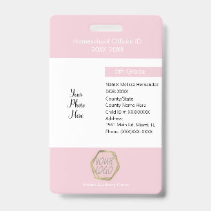 Homeschooling Unschooling Private Student Logo ID Badge