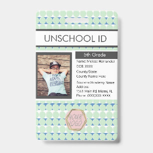 Homeschooling Unschooling Student Pattern ID Badge