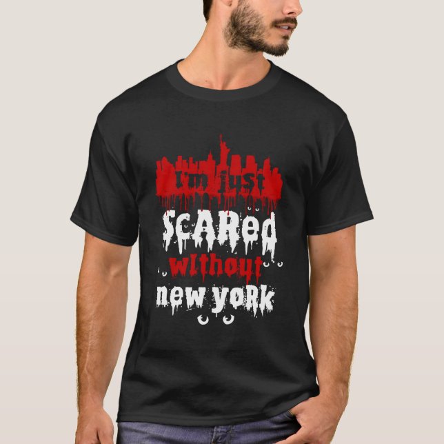 Homesick New York America American Halloween Scary T-Shirt (Front)
