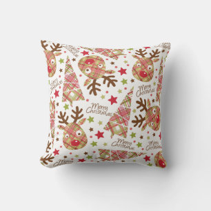 Homespun Patchwork Merry Christmas Cushion