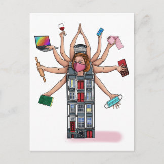 "Homestasking" Postcard