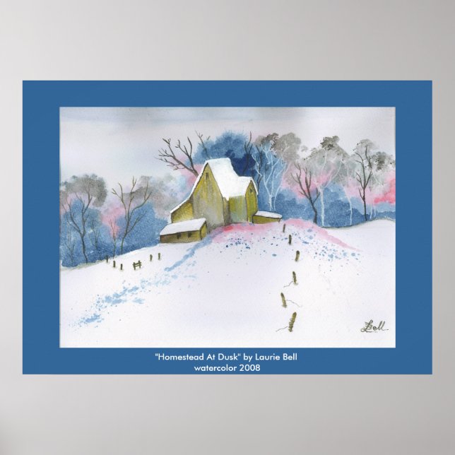 "Homestead At Dusk" Poster (Front)