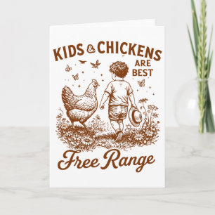 Homestead Farm Life Kids And Chickens Are Best Fre Card