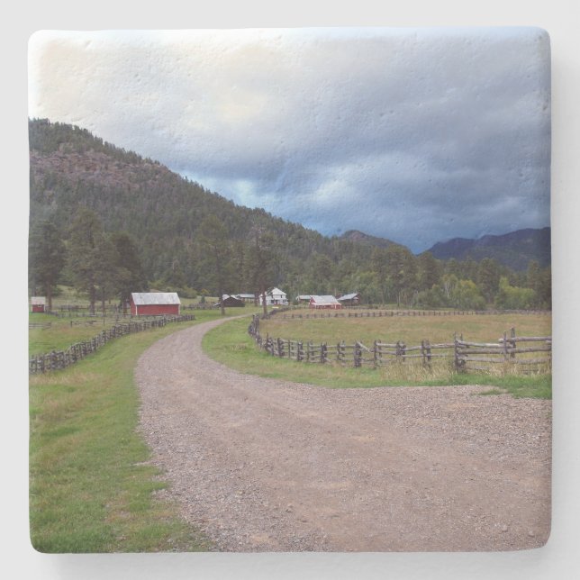 Homestead in Colorado Square Coaster (Front)