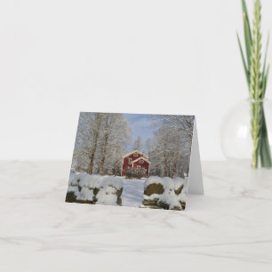 Homestead in Winter Holiday Card