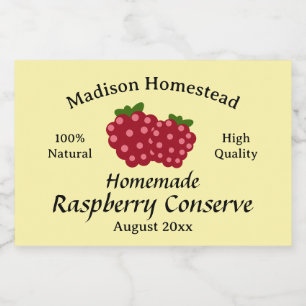 Homestead Raspberry Conserve Jelly Jam template Food Label
