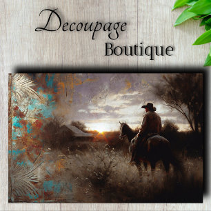 Homestead Sunset Decoupage Tissue Paper